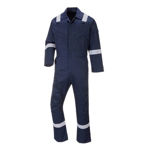High Visibility Navy Blue Fire Retardant Suit Full Front Snap Button Placket Manufacturers, Suppliers, Exporters in Delhi