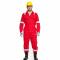 Red Inherent FR Coverall V Neck Notched Collar Modacrylic Blend Fabric Manufacturers, Suppliers in Delhi