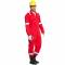 Red Inherent FR Coverall V Neck Notched Collar Modacrylic Blend Fabric Manufacturers, Suppliers in Delhi