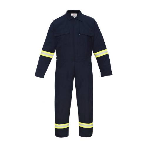Reflective Navy Blue IFR Safety Suit with Standard Collar and Full Length Zipper Manufacturers, Suppliers, Exporters in Delhi