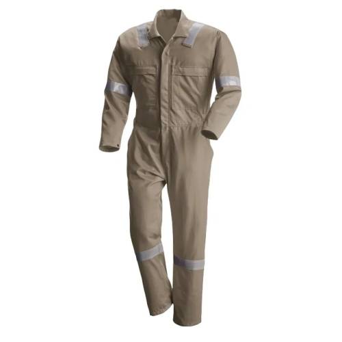 Safety Beige Fire Retardant Boiler Suit Silver Reflective Strips Industrial Utility Manufacturers, Suppliers, Exporters in Delhi